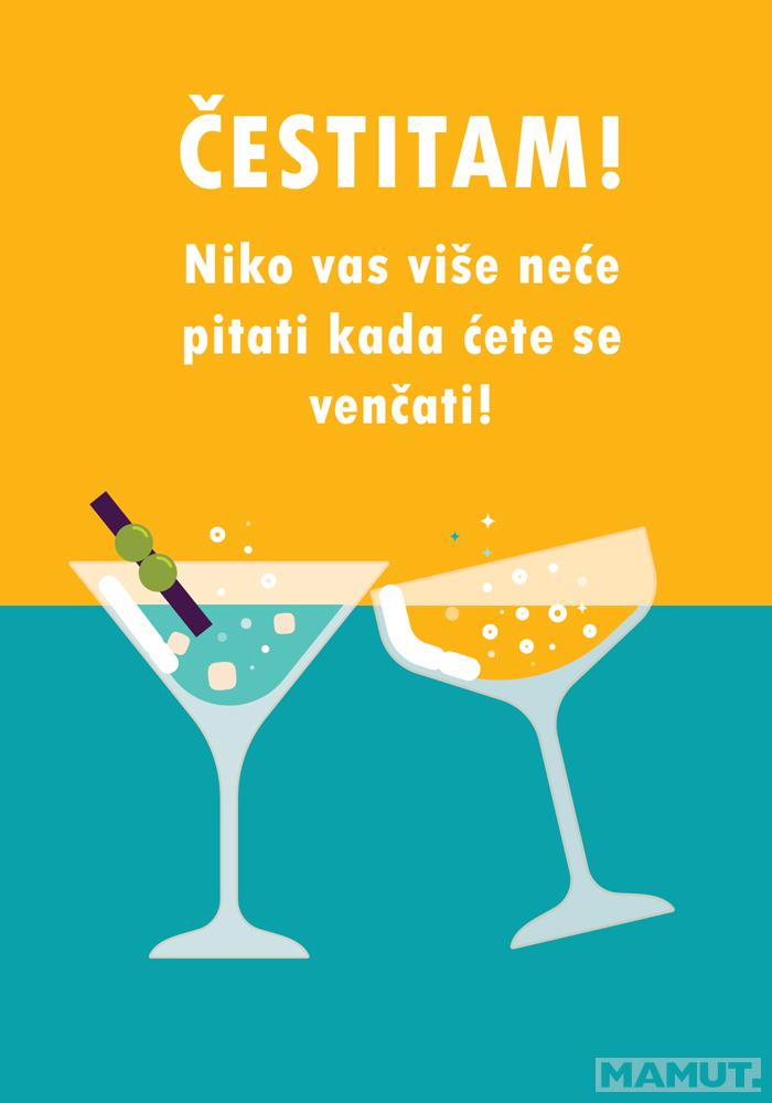 Čestitka za venčanje NIKO VAS VIŠE NEĆE PITATI 