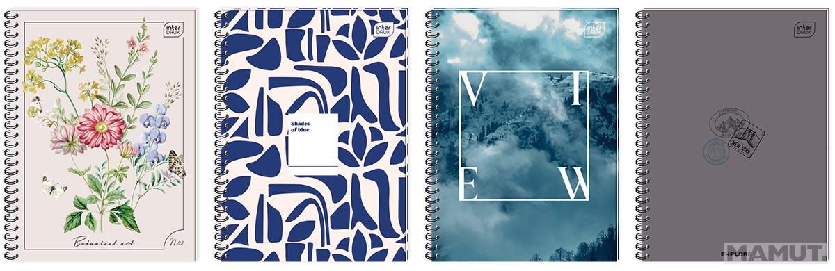 Spiralni notes A5, tvrde korice, 100 listova na kvadratiće (Više vrsta)