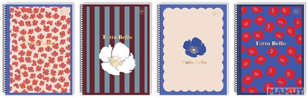Spiralni notes A6 TUTTO BELLO 80 listova na kvadratiće (Više vrsta) 
