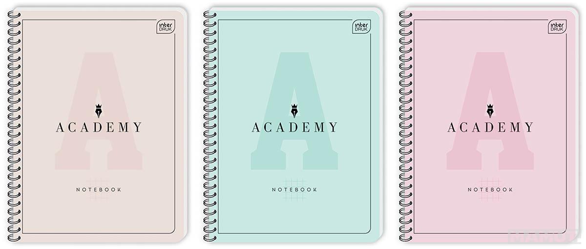 Notes A4 ACADEMY PASTEL 100 listova na kvadratiće (Više vrsta) 