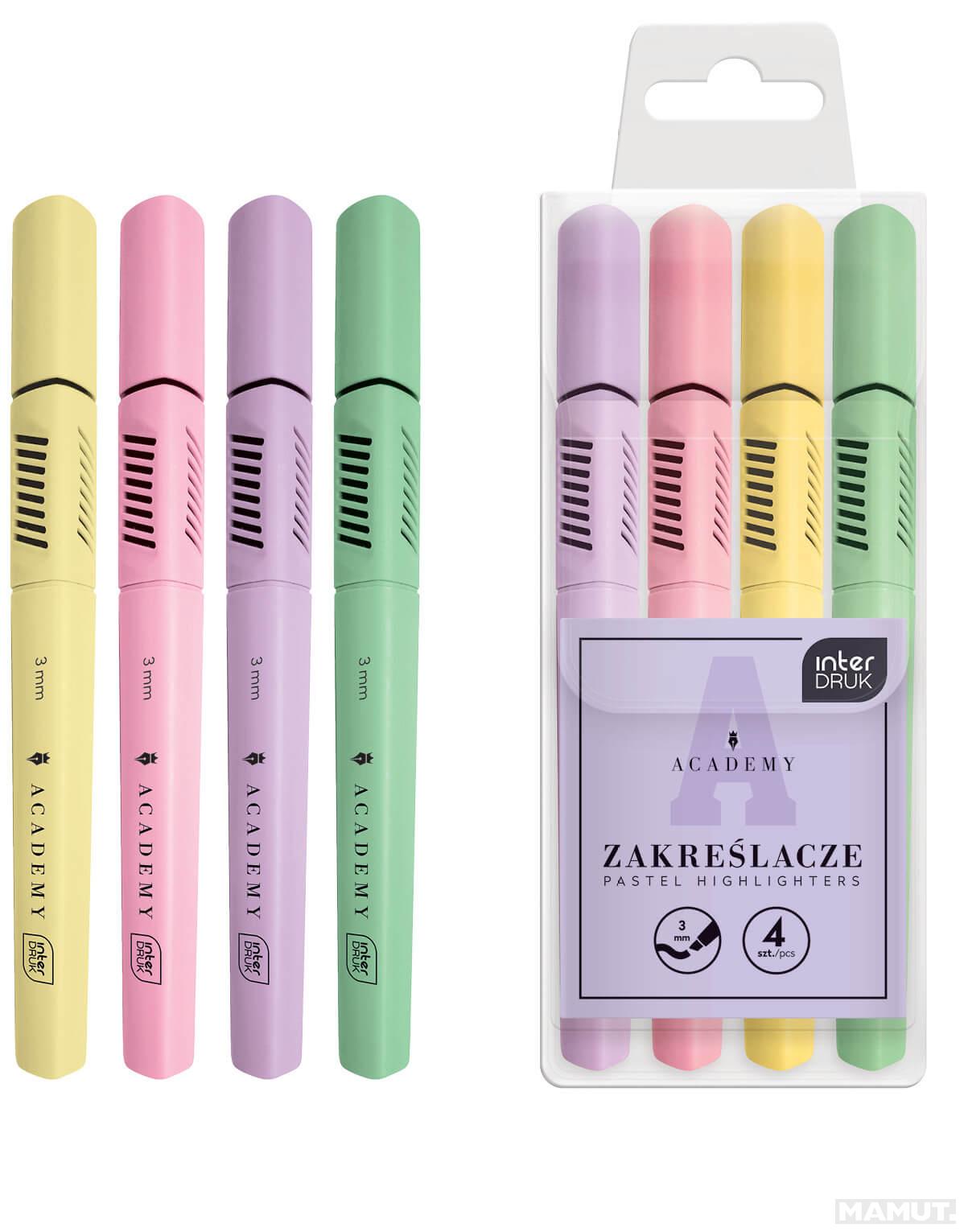 Set četiri signira pastelnih boja ACADEMY 