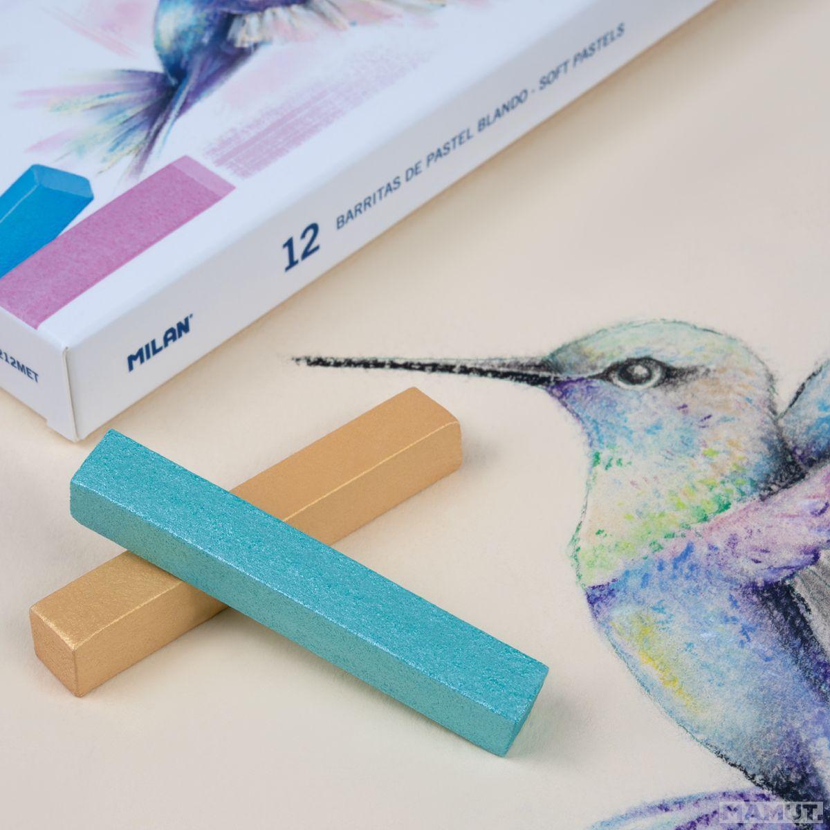 Pastelne boje MILAN - METALIZED 12 kom 