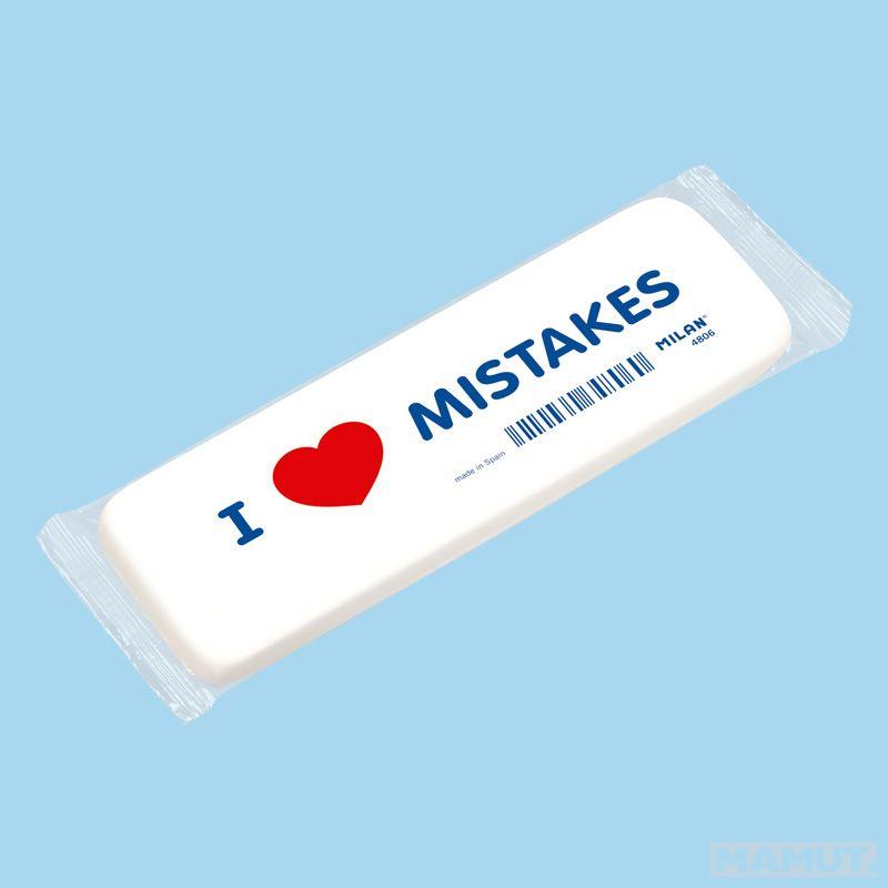 6 gumica za brisanje MILAN - I LOVE MISTAKES 