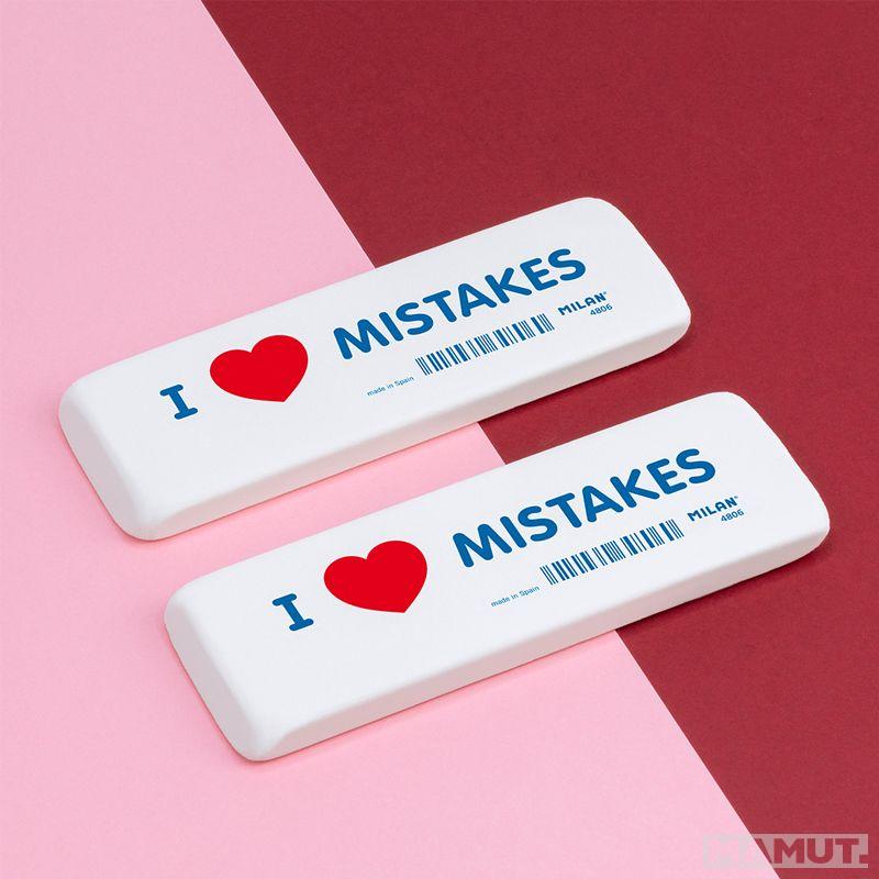 6 gumica za brisanje MILAN - I LOVE MISTAKES 