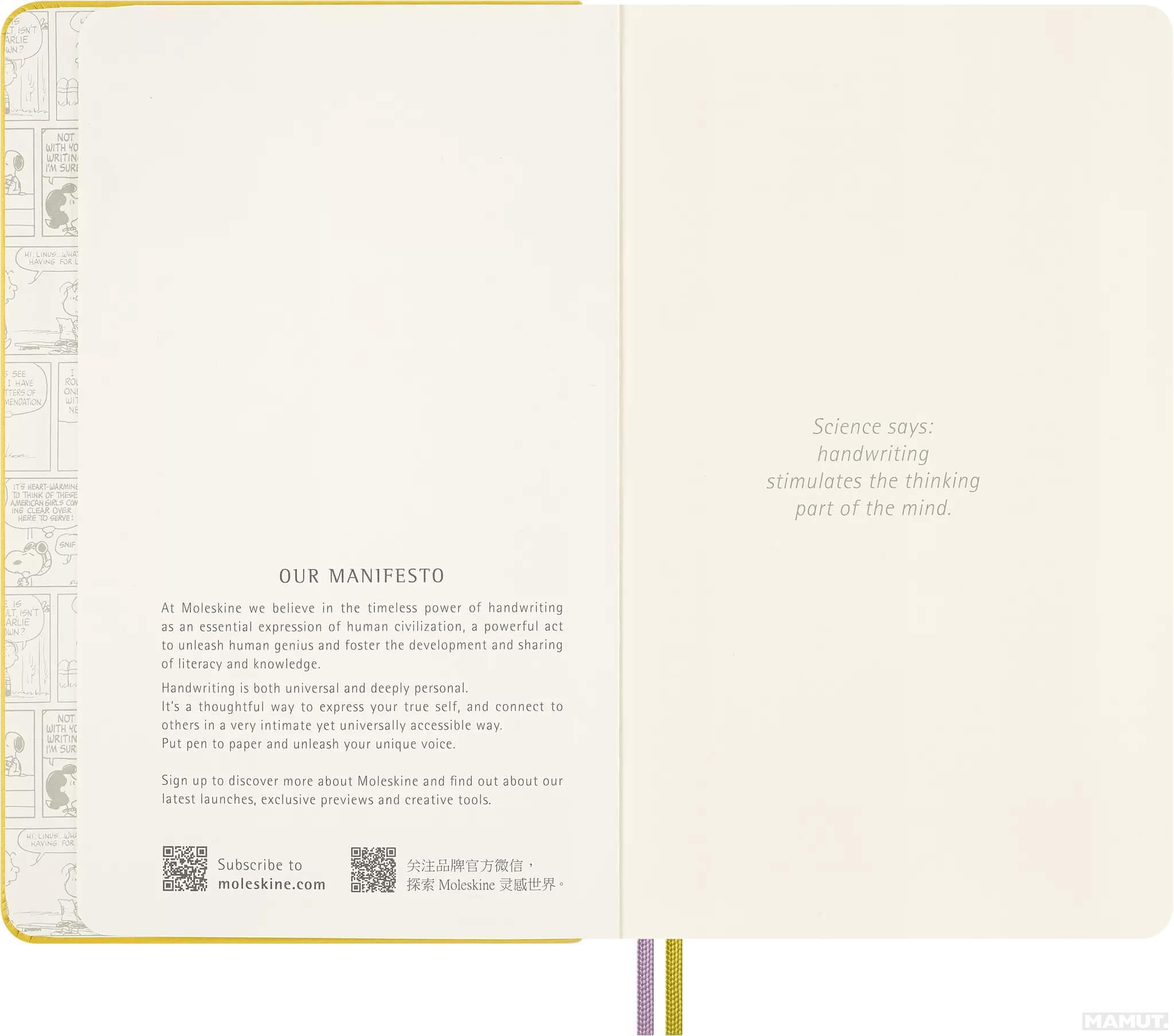 MOLESKINE beležnica Peanuts 