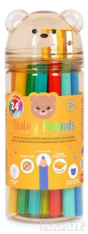 Drvene bojice TEDDY FRIENDS - TEDDY BEAR 24 kom 