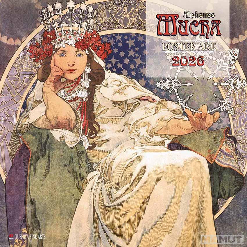 Zidni kalendar 2026 ALPHONSE MUCHA 