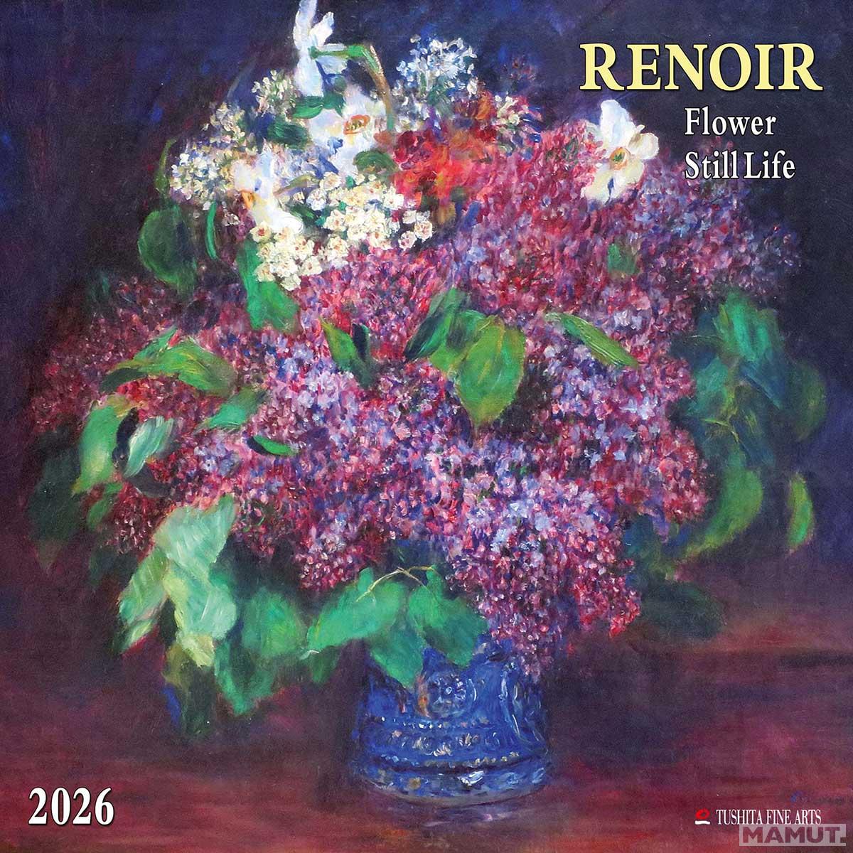 Zidni kalendar 2026 RENOIR - FLOWER STILL LIFE 