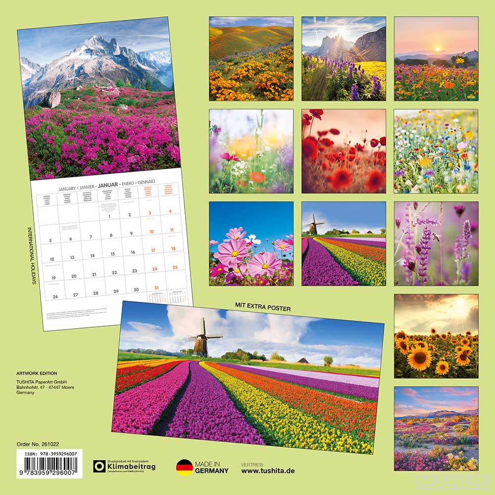 Zidni kalendar 2026 FLOWERS 