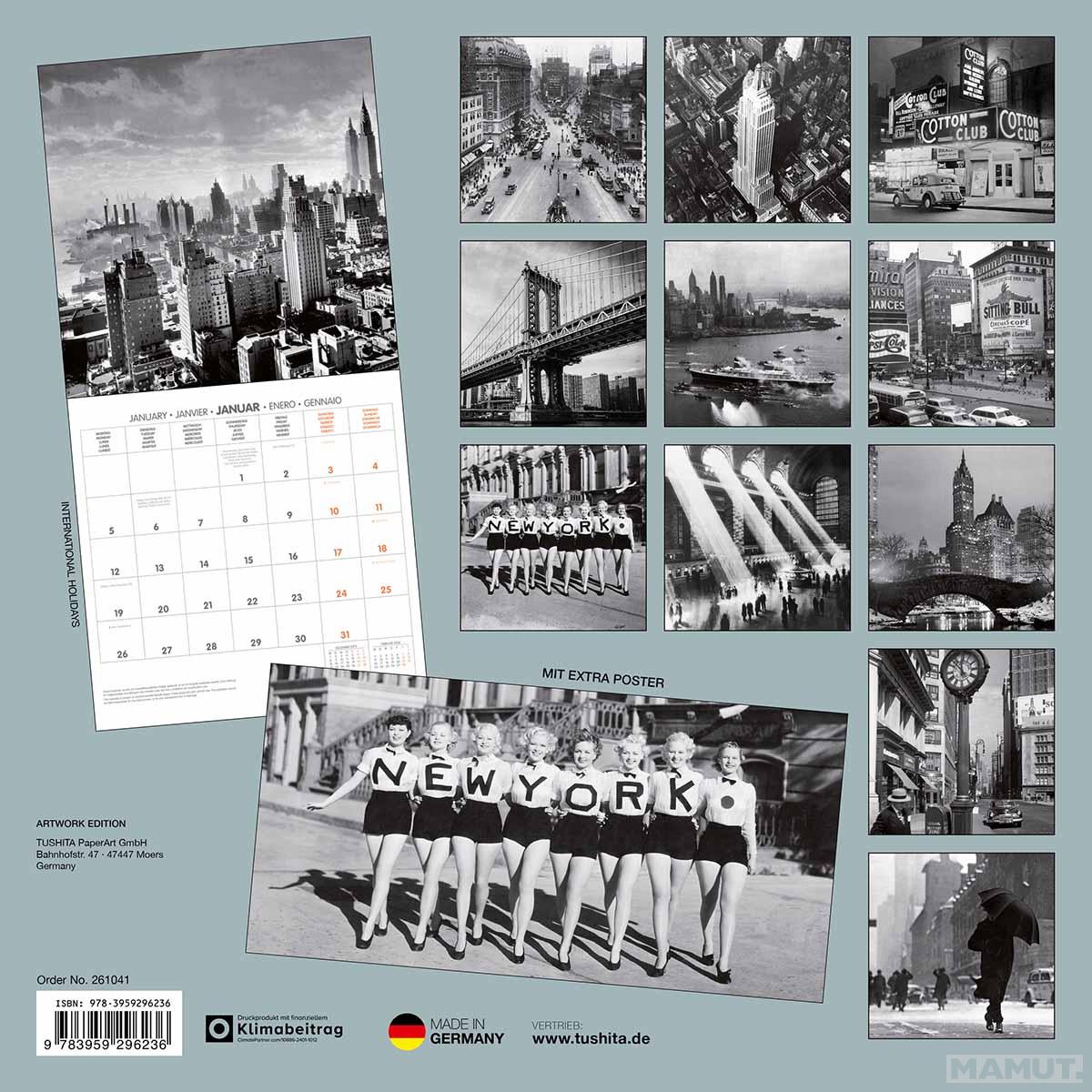 Zidni kalendar 2026 NEW YORK 