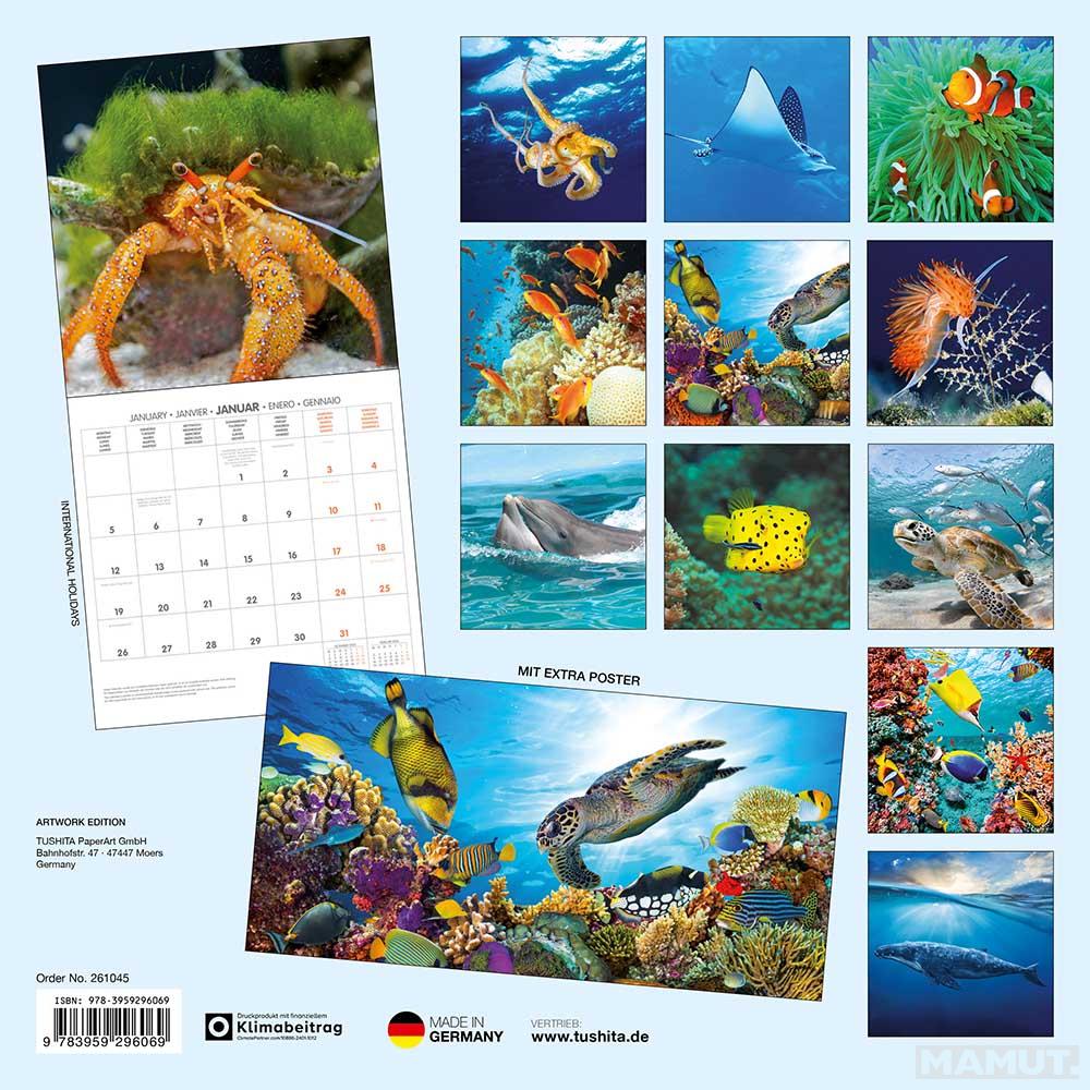 Zidni kalendar 2026 SEA ANIMALS 
