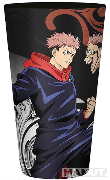 JUJUTSU KAISEN staklena čaša ITADORI VS SUKUNA 400ml 