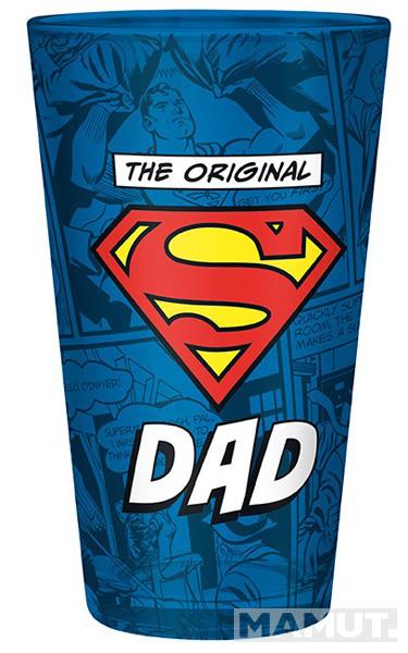 Velika staklena čaša SUPERMAN DAD 400ml 