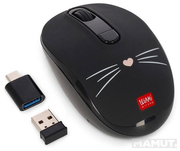 Bežični miš CRNI - KITTY 