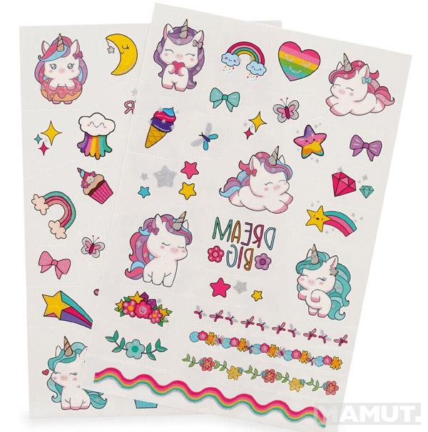 Set 50 privremenih tetovaža JEDNOROG 