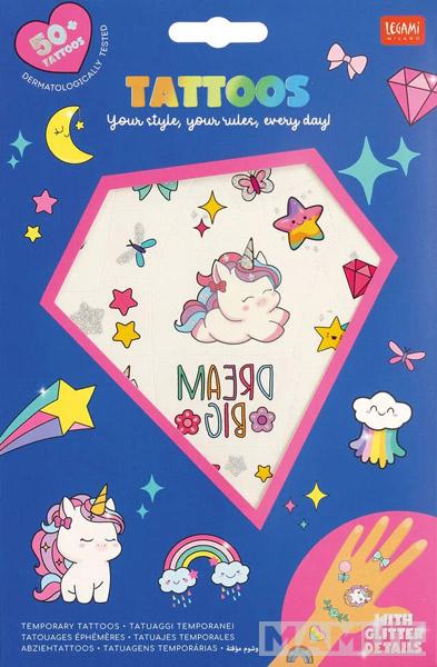 Set 50 privremenih tetovaža JEDNOROG 