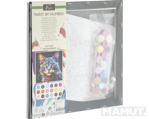 Kreativni set oboji po bojama MAČKA 30x30cm 