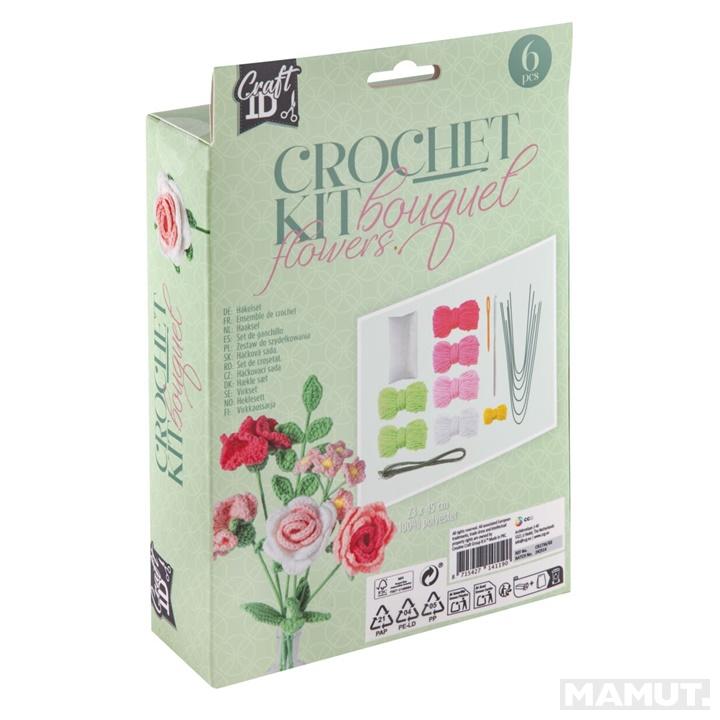 Kreativni set za heklanje BUKET- PINK 