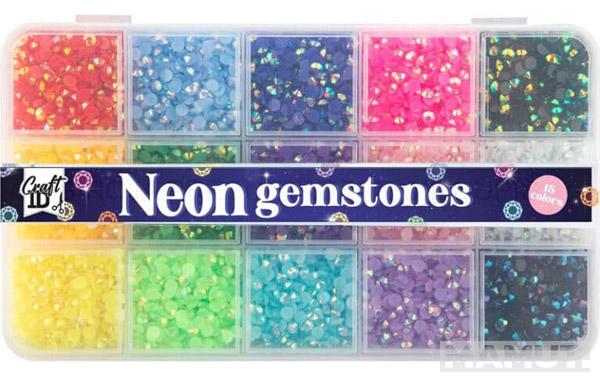 Set perlica za nakit NEON - 15 boja 