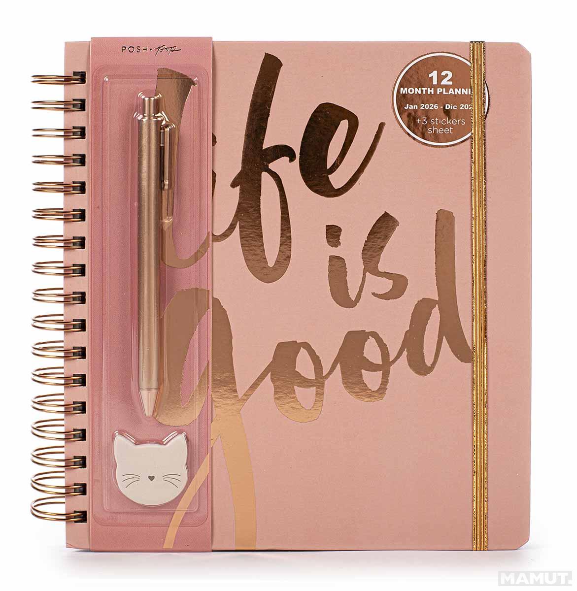 Agenda sa olovkom 2026 (12m) POSH&POP Life Is Good 