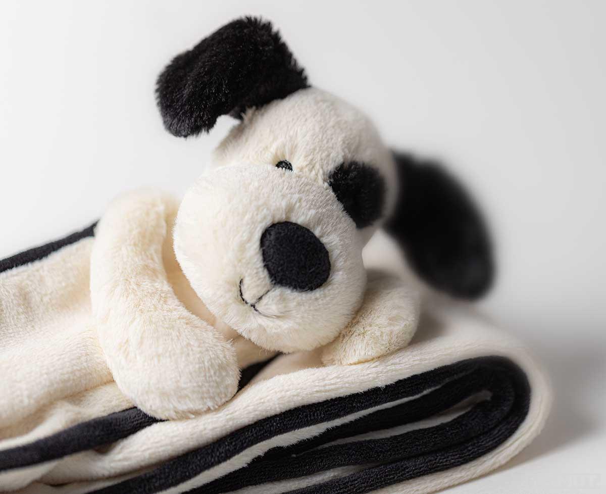 Plišano ćebe CRNO-BELA KUCA 70cm 