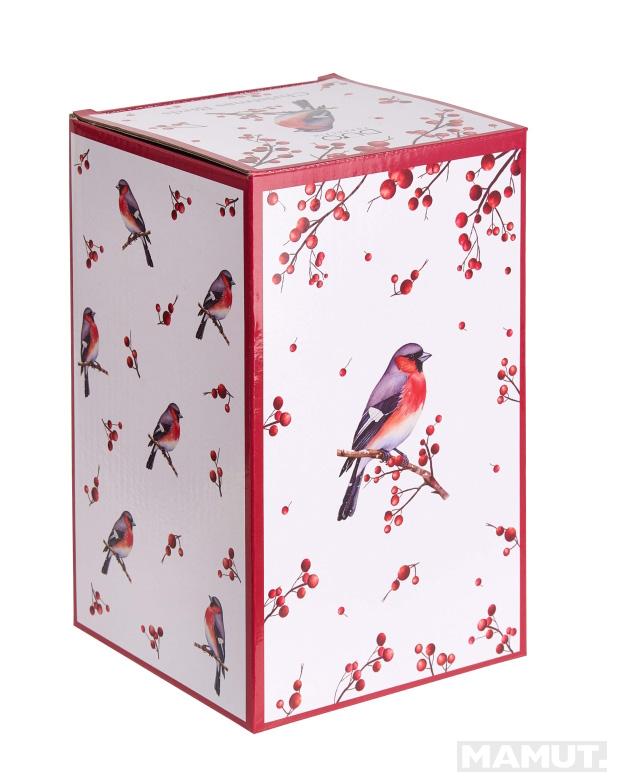 Porcelanska posuda za keks 800ml NOVA GODINA Ptice 