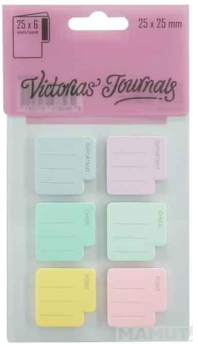 Samolepljivi blokčići u šest boja 25X25mm 