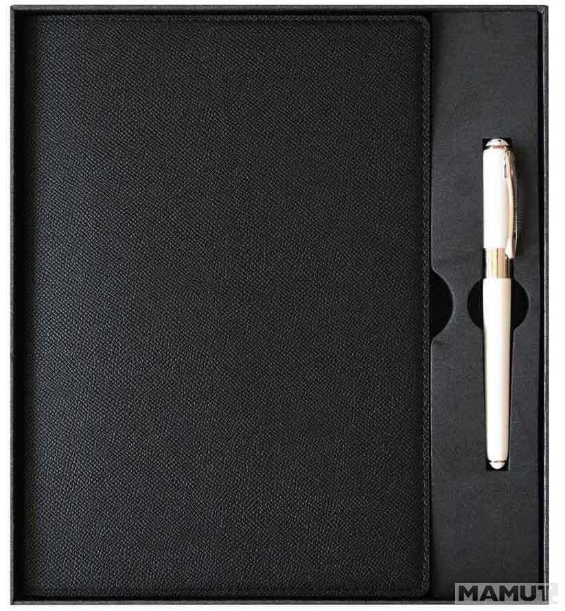 Rokovnik sa olovkom BOUTIQUES 19X25cm crni linije 