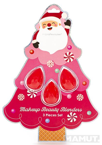 Novogodišnji set tri sunđera za šminku DEDA MRAZ 