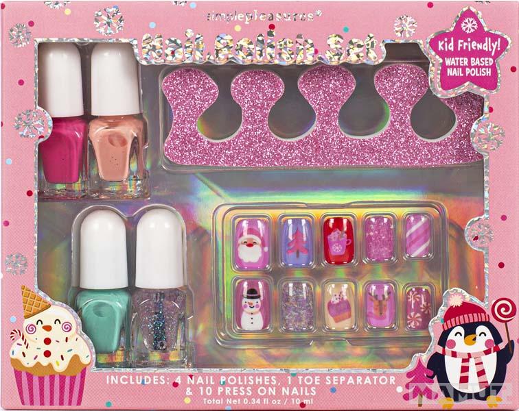 Novogodišnji set četiri laka za nokte + separator 