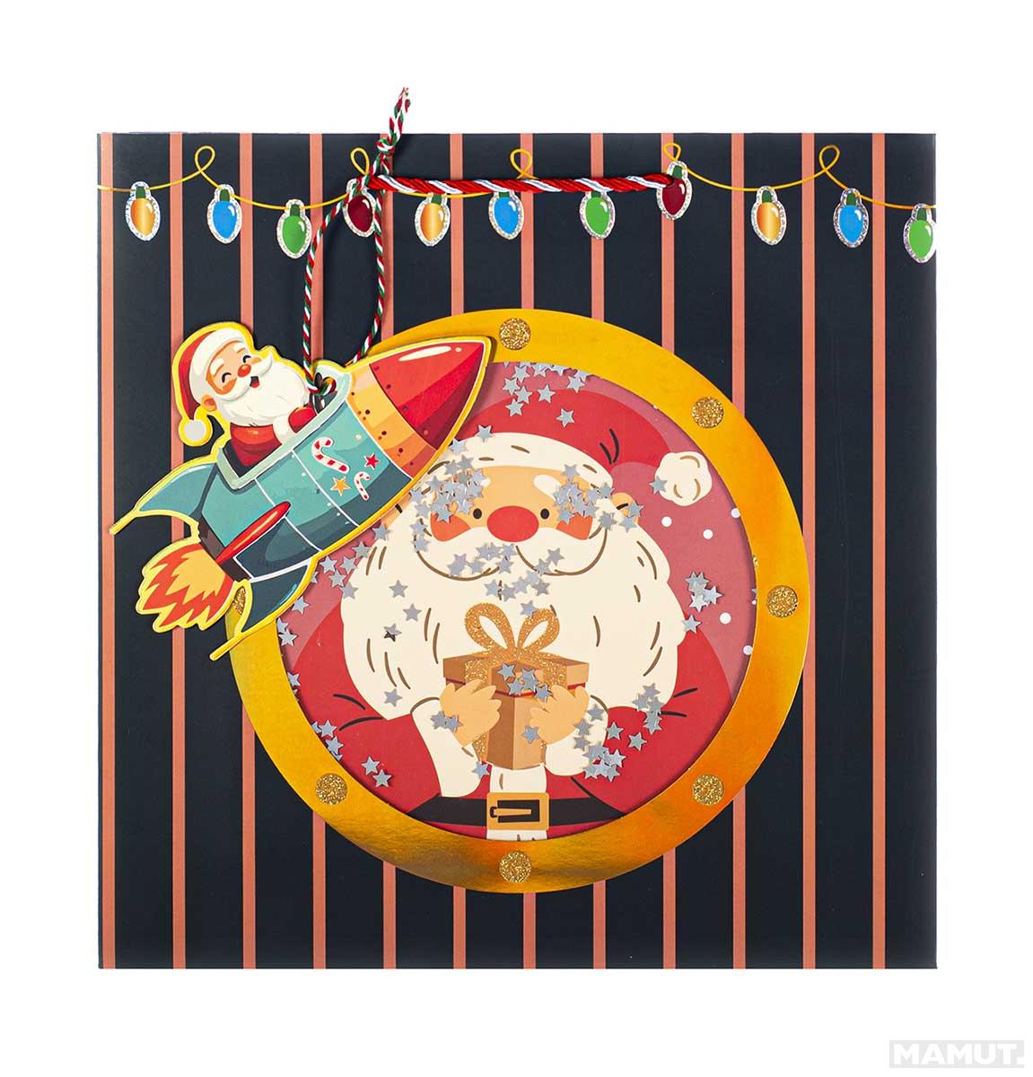 Ukrasna kesa DEDA MRAZ U RAKETI 