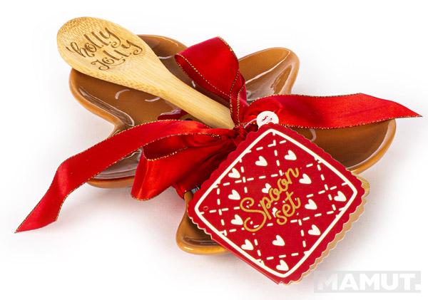 Novogodišnji set kašika i podmetač JELKA 