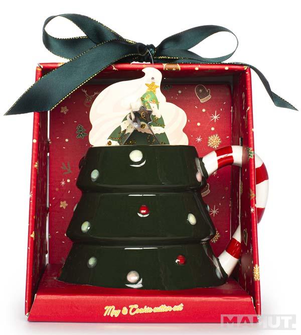 Novogodišnja šolja i kalup JELKA 