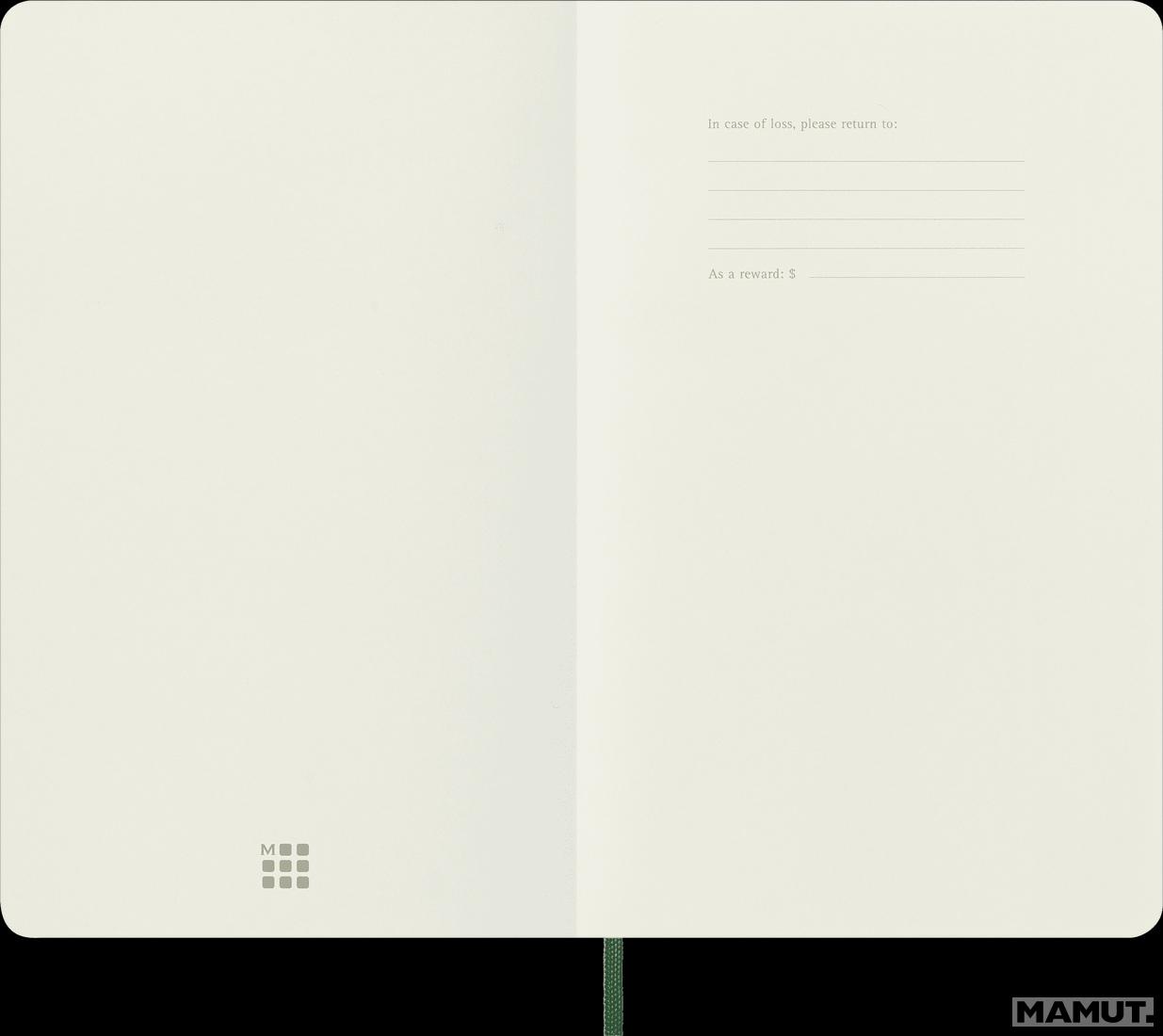 Notes na kvadratiće 13x21 LG MOLESKINE Myrtle Green soft 