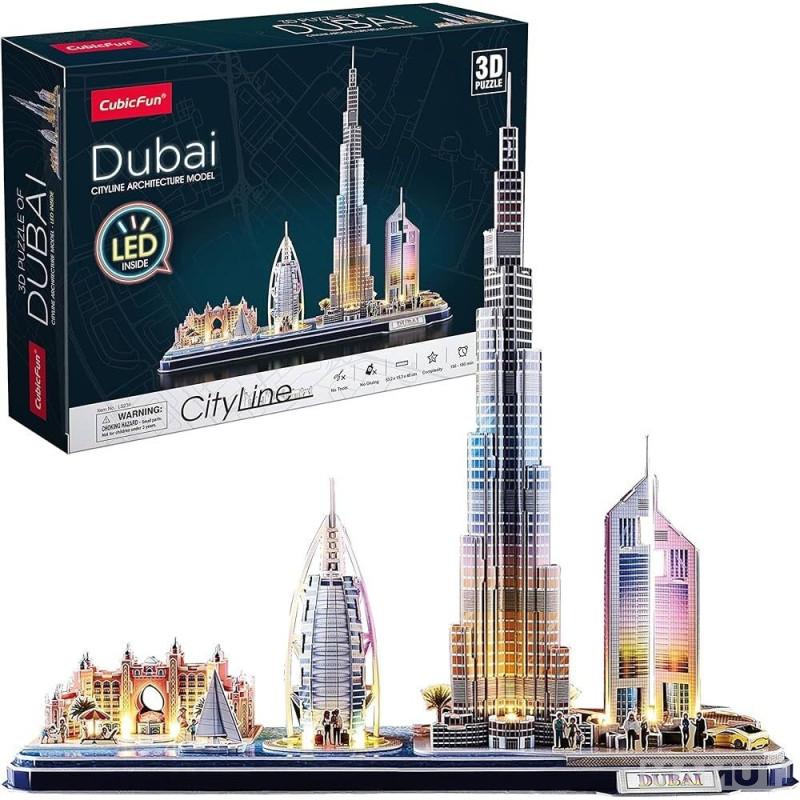 CUBIC FUN 3D LED puzzle DUBAI CITYLINE 