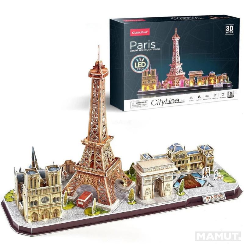 CUBIC FUN 3D LED puzzle PARIS CITYLINE 
