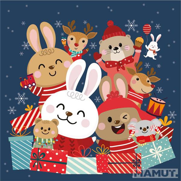 Novogodišnje puzzle HAPPY FRIENDS 49kom 