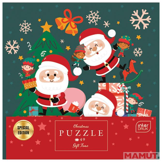 Novogodišnje dečije puzzle u ramu DEDA MRAT 49kom 