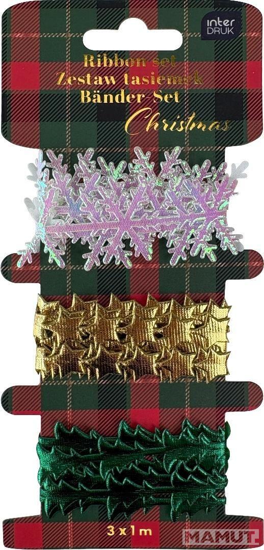 Novgodišnji set tri ukrasne trake 3x1m 