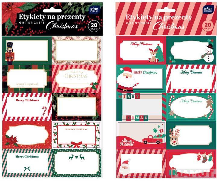 Novogodišnje samolepljive etikete za obeležavanje poklona 