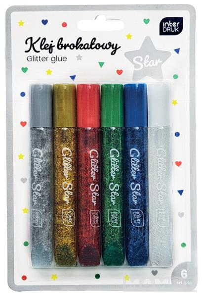 Set šest lepkova sa šljokicama STAR 