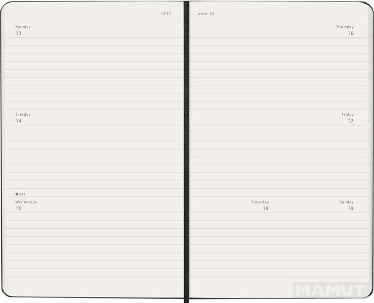 MOLESKINE Nedeljni planer TP CRNI 13 x 21 cm 