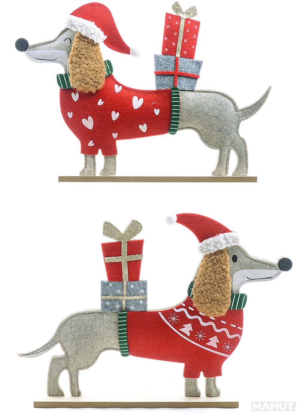 Novogodišnja figurica KUCA SA POKLONIMA 40x28cm 