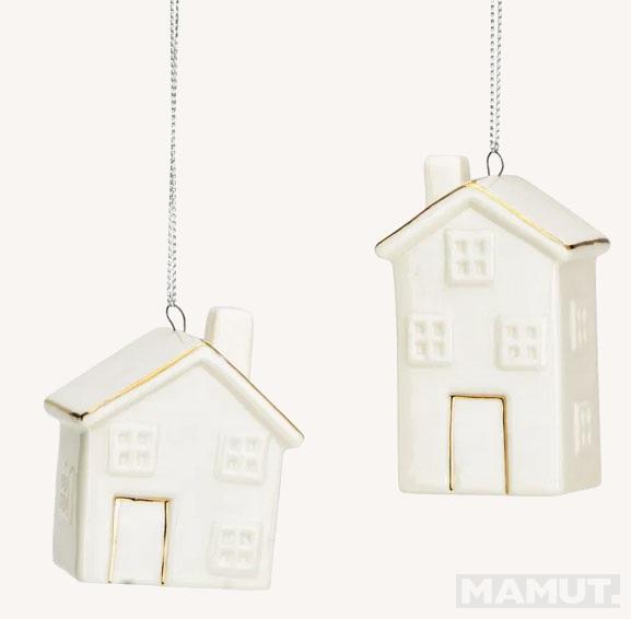 Novogodišnji ukras  KUĆICA OD PORCELANA 