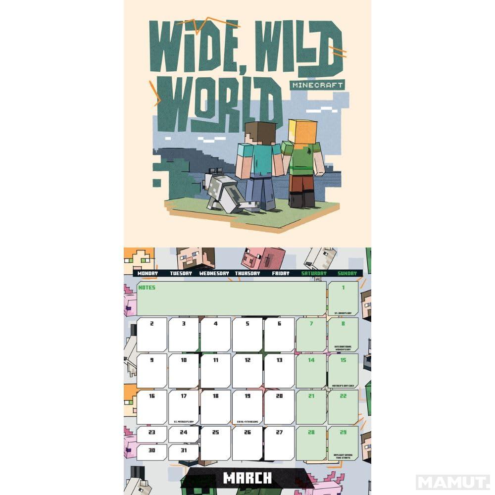 Kalendar 2026 MINECRAFT 