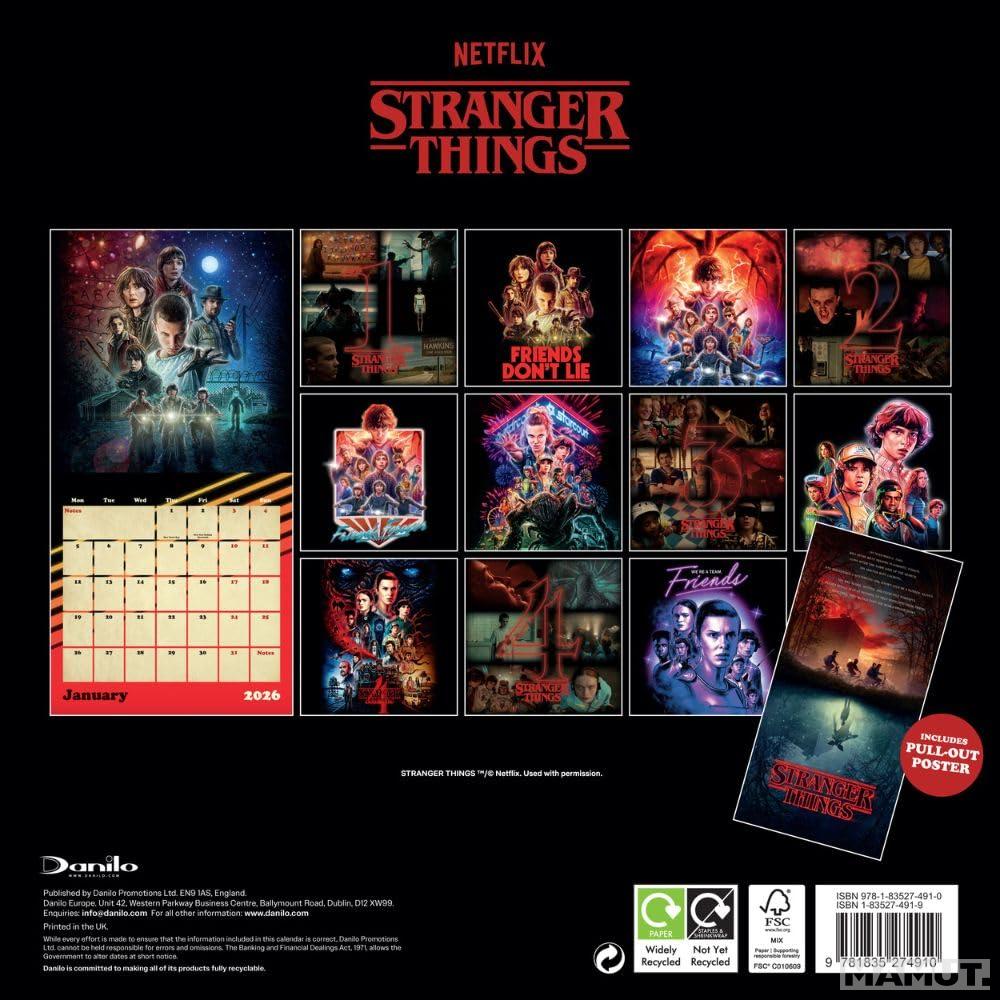 Kalendar 2026 STRANGER THINGS 