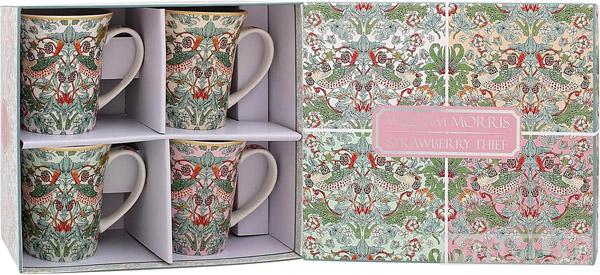 Set četiri šolje LUSTRE STRAWBERRY THIEF 