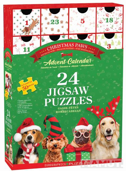 Advent kalendar - puzzle CHRISTMAS PAWS 