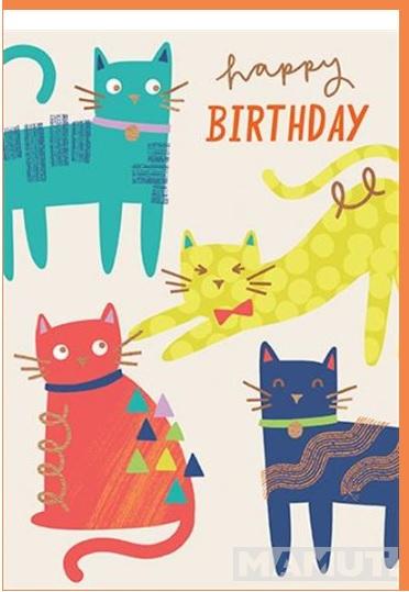 Rođendanska čestitka BIRTHDAY CATS 