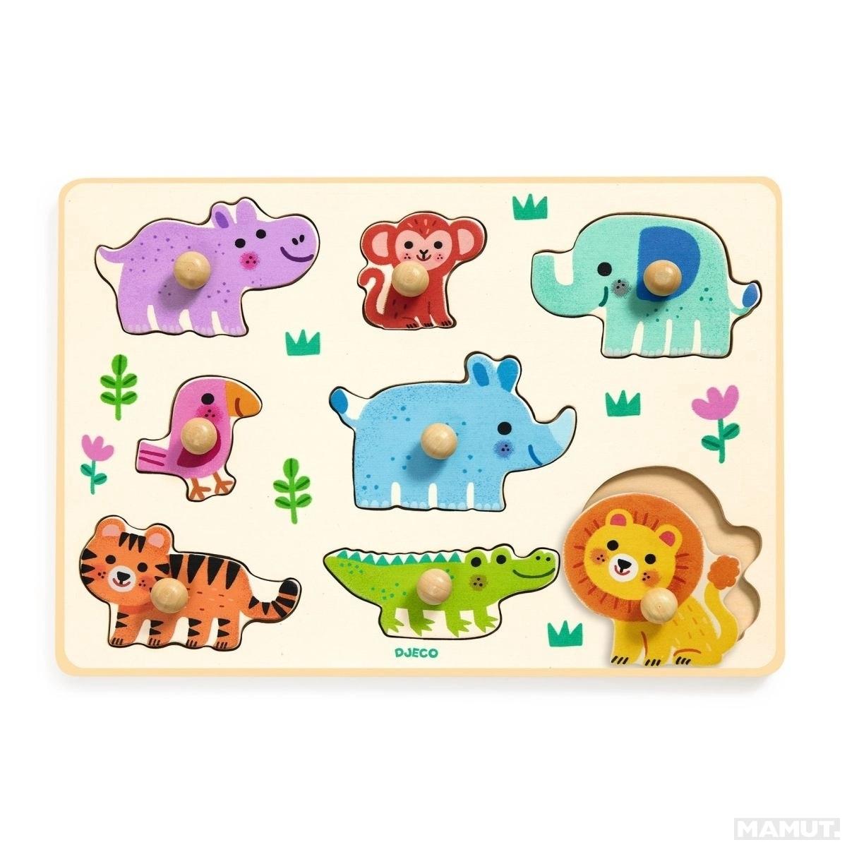 Drvena edukativna igračka OBLICI Safari 